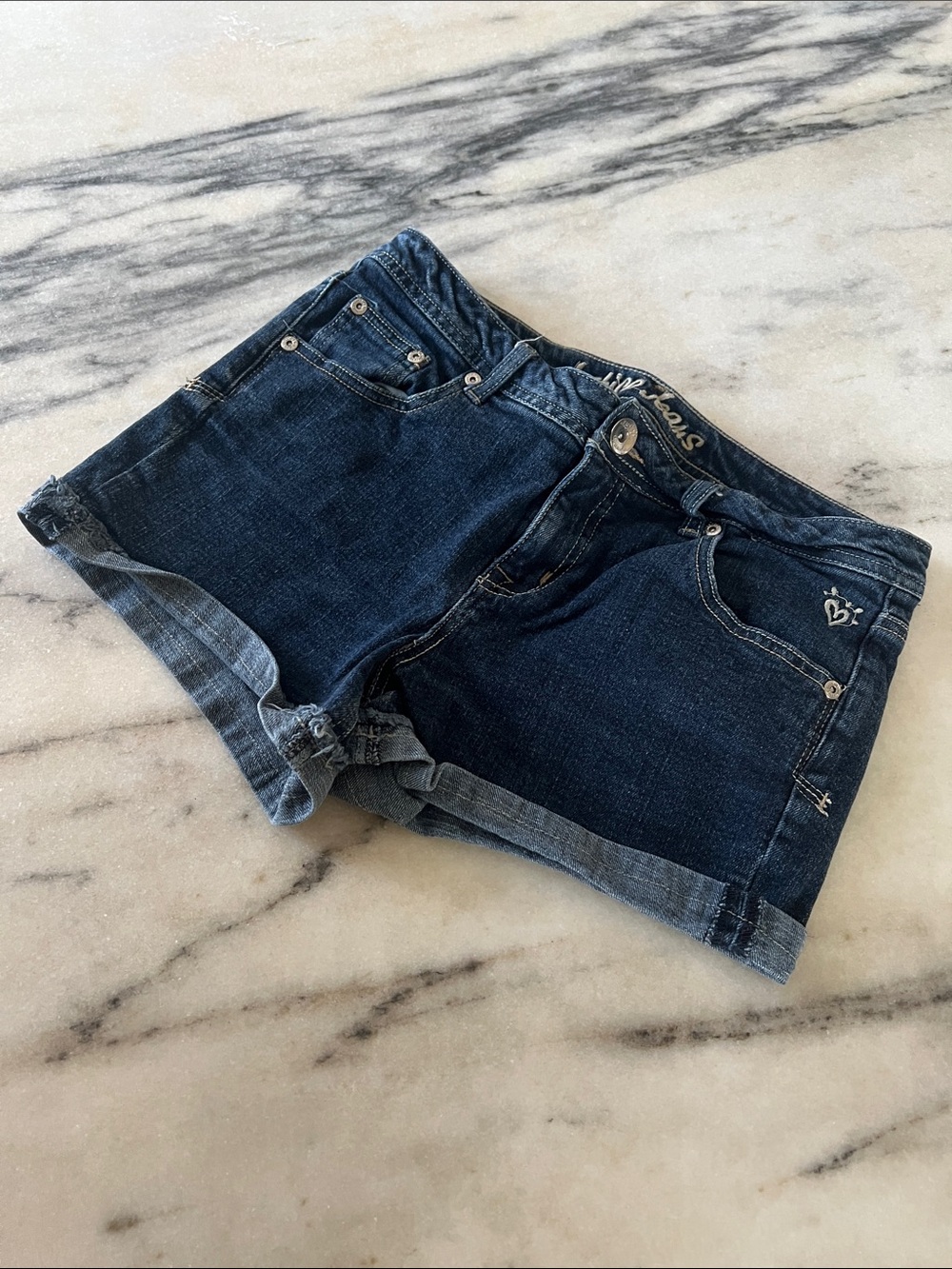 Justice for Girls Dark Blue Denim Shorts